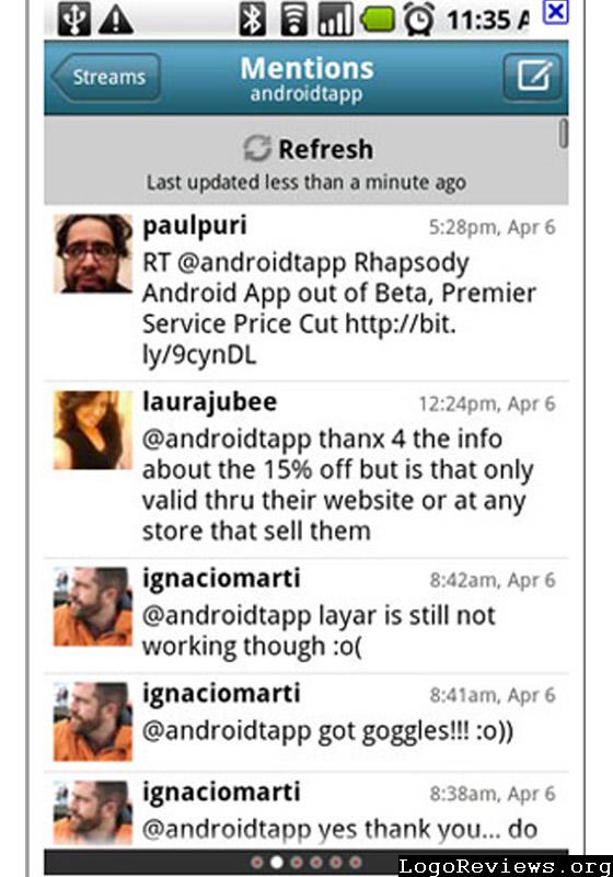 Android social networking applications